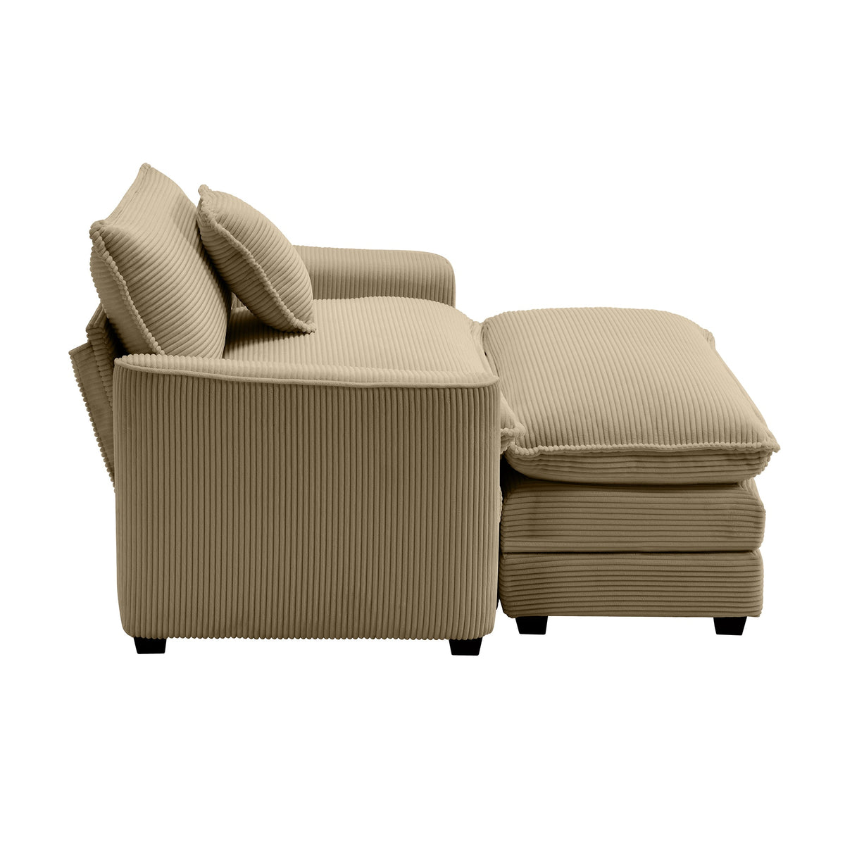 Comfortable Single Chair Deep Seat Sofa With Footstool