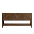 Indigo 60'' Freestanding Cabinet with 4 Doors & Open Shelf, Carrara