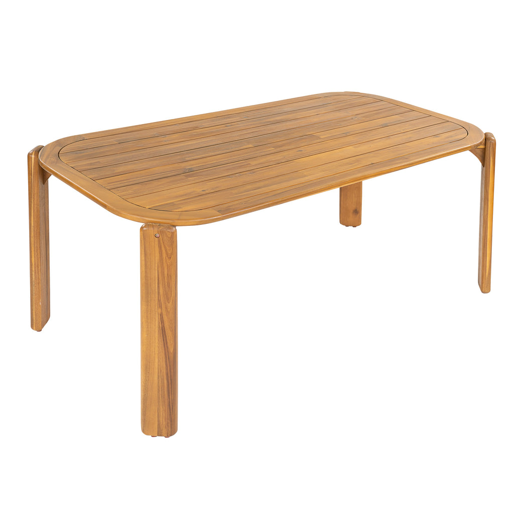 Kaja Outdoor Acacia Wood Dining Table