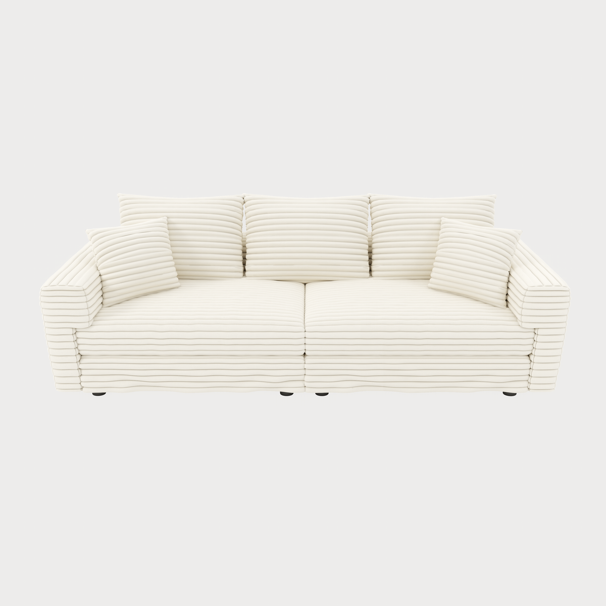 82.7" Plush Corduroy 3-Seat Sofa