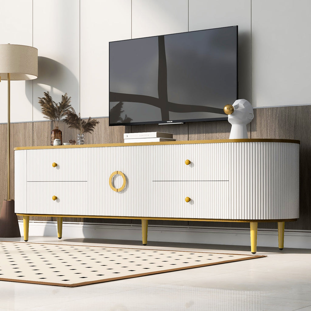 Vibe Haus Modern TV Stand for TVs Up to 80 Inches