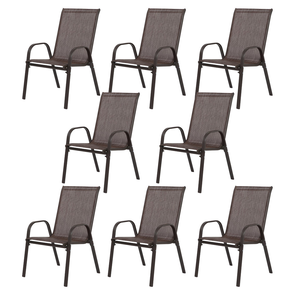 8 Piece Outdoor Patio Chairs Set