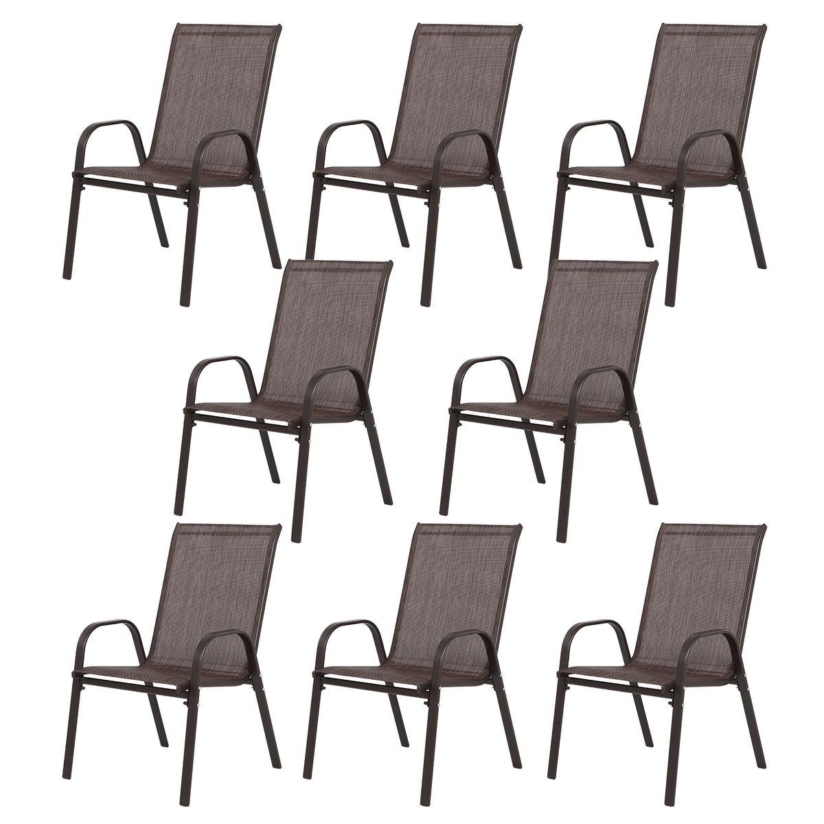 8 Piece Outdoor Patio Chairs Set