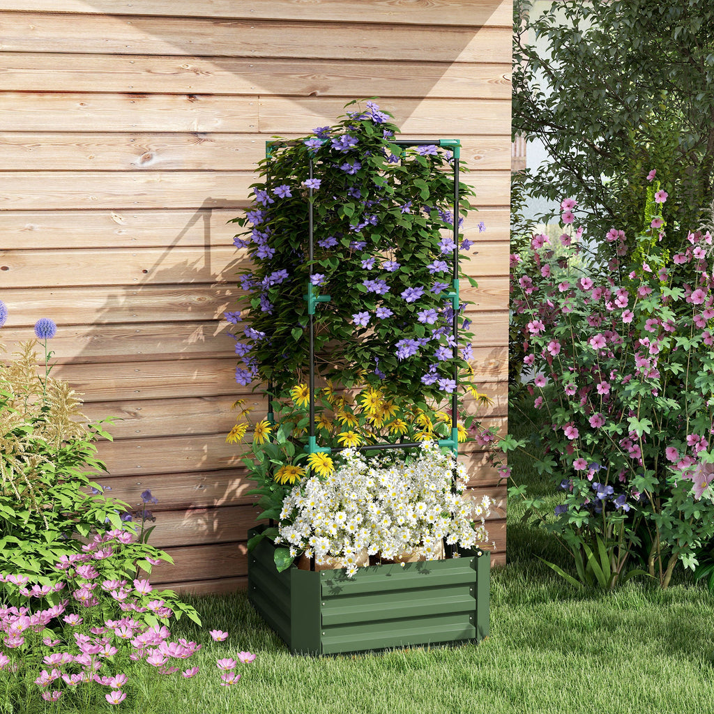 Outsunny Galvanized Raised Garden Bed