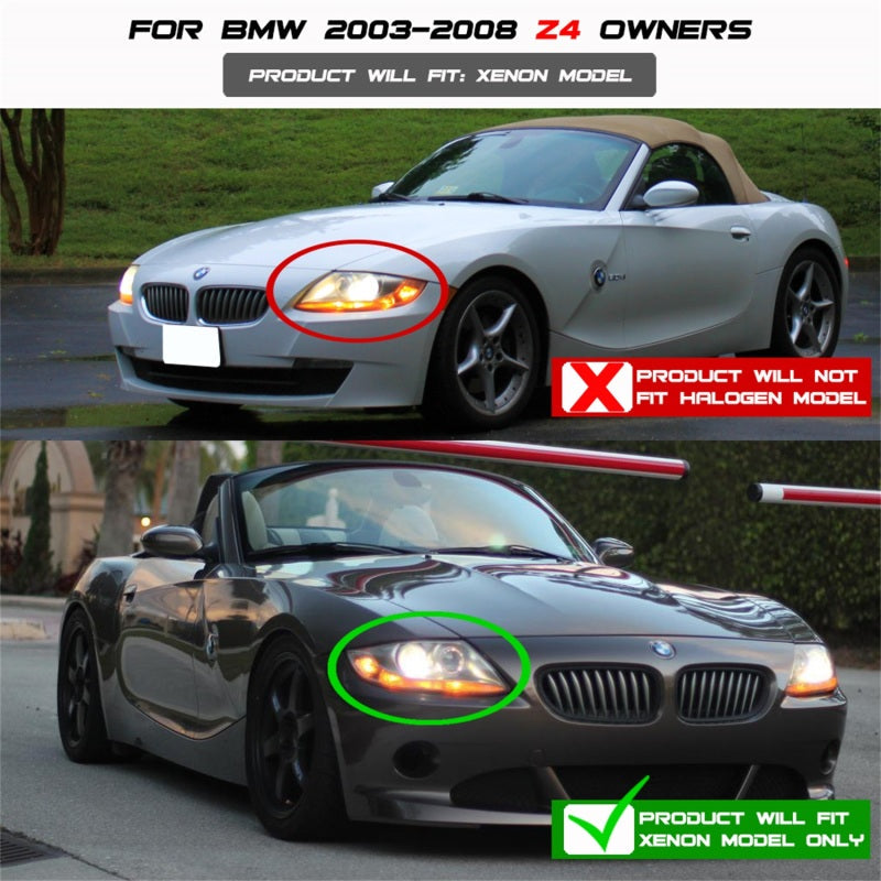 Spyder BMW Z4 03-08 Projector Headlights Xenon/HID Model Only - LED Halo Chrome PRO-YD-BMWZ403-HID-C 5029683