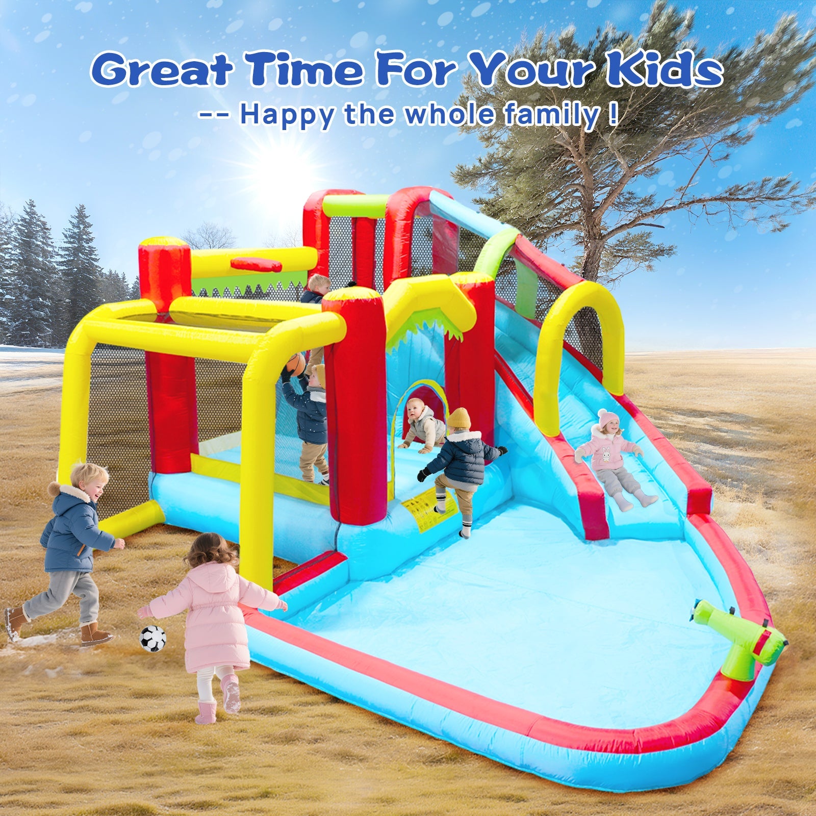 9 in1 Inflatable Slide Water Park Bouncing House