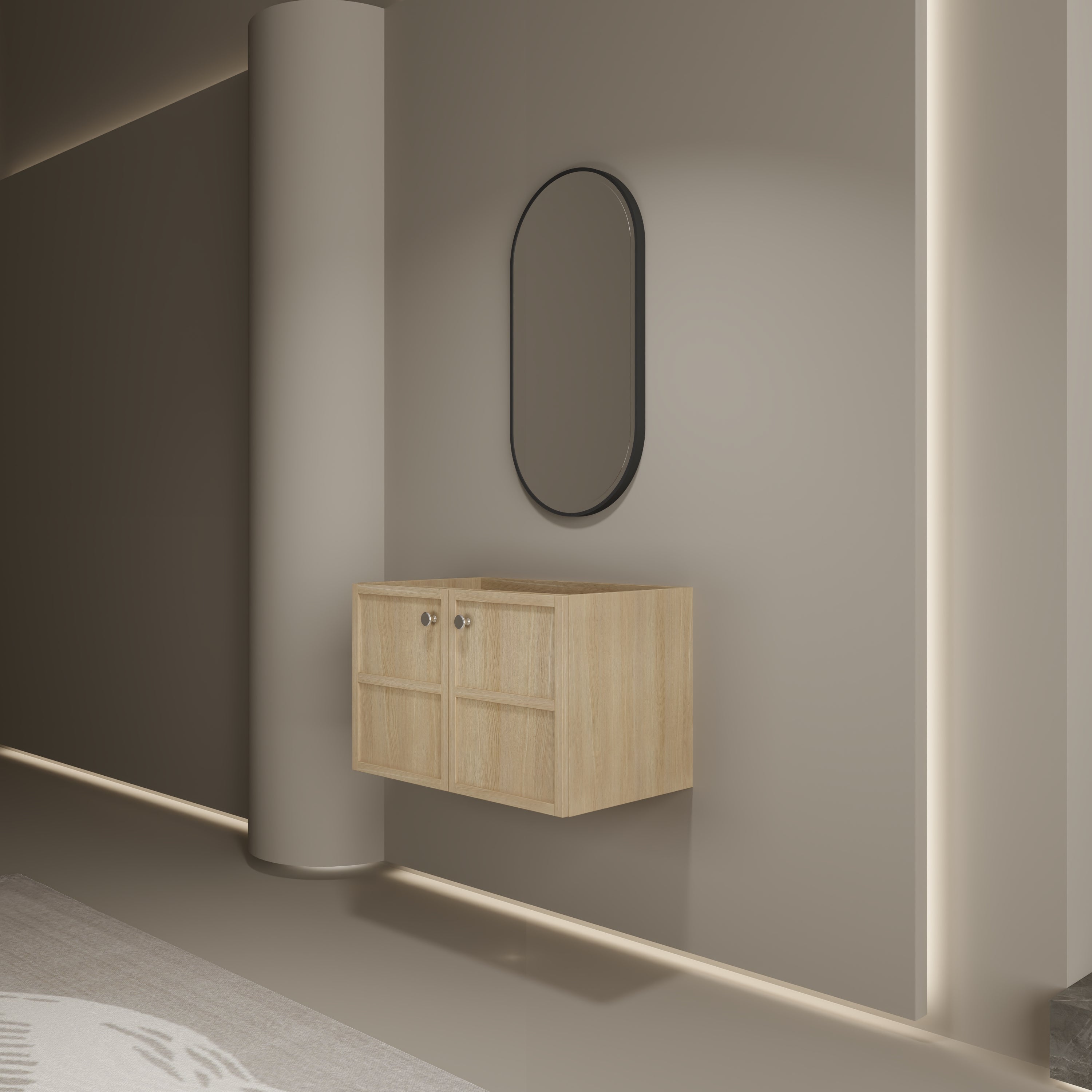 30" Wall-Mounted Bathroom Vanity with 2 Soft Closing Doors