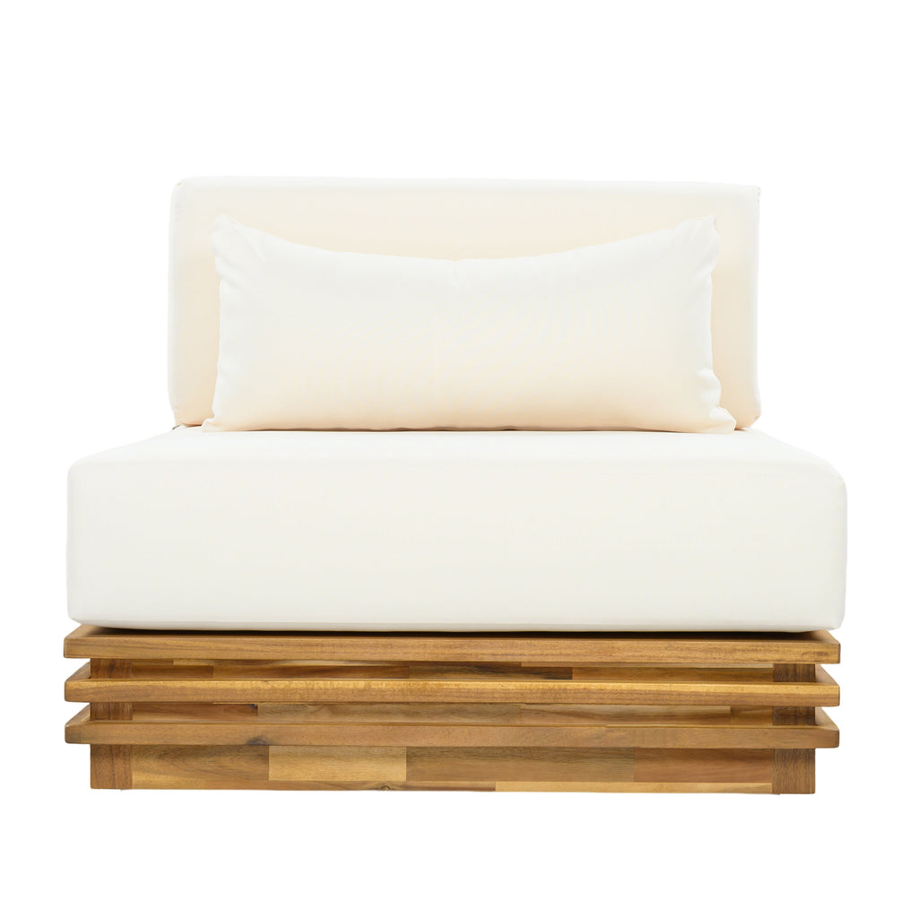 Oversized Outdoor 3-Piece Chat Set with Two Club Chairs and Side Table
