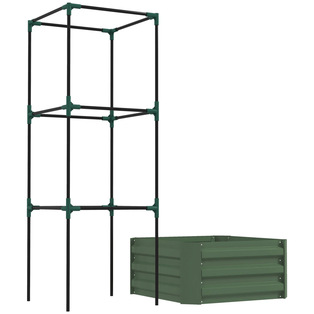 Outsunny Galvanized Raised Garden Bed
