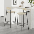 Counter Stools Set of 2 Handwoven Paper Rope Bar Stools