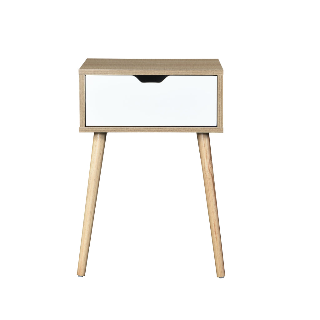 Mid-Century Modern Side Table with Drawer