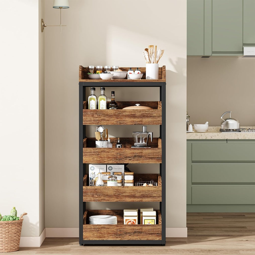 46.06” Tall 5-Tier Rustic Storage Rack