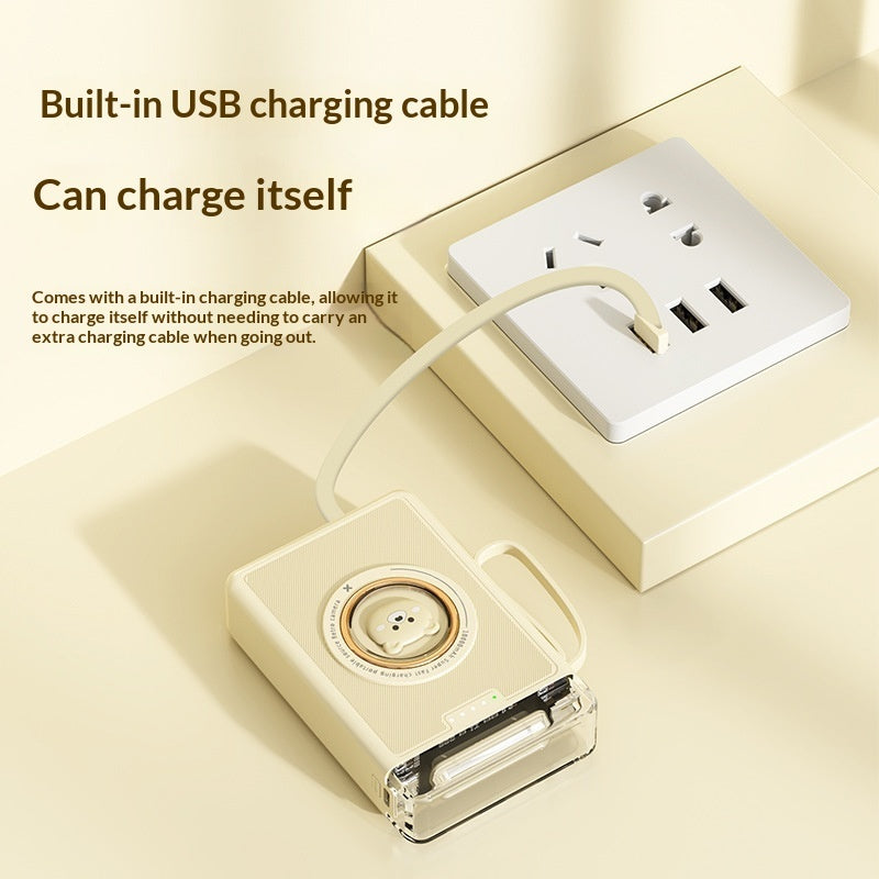 Large Capacity Cartoon Themed Compact And Portable Power Bank Cartoon Design