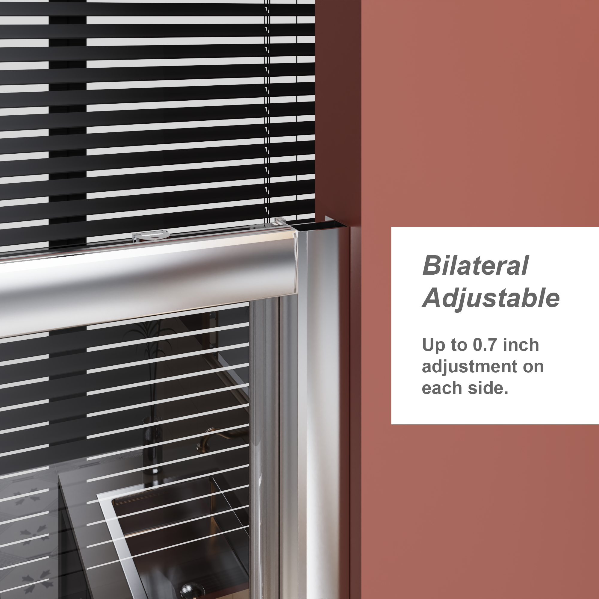 48" Wide x 72" High Single Sliding Shower Door