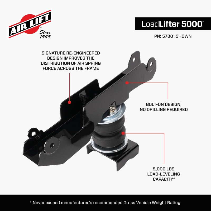 Air Lift 19-24 Mercedes Sprinter 2500 Loadlifter 5000 Air Spring Kit 57802
