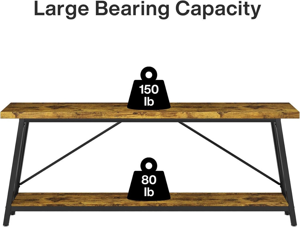 70.9" Extra Long Rustic Industrial Sofa Table