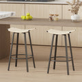 Backless Handwoven Kitchen Dining Bar Stools Set of 2