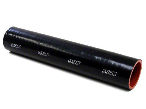 HPS 3/4" ID, 1 Foot Length, Silicone Straight Coupler Tube Hose, High Temp 4-ply Reinforced, Black, 19mm ID