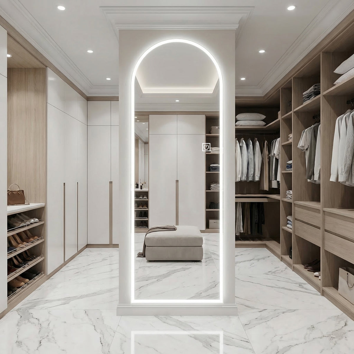 65" x 21" LED Full Length Wall Mirror