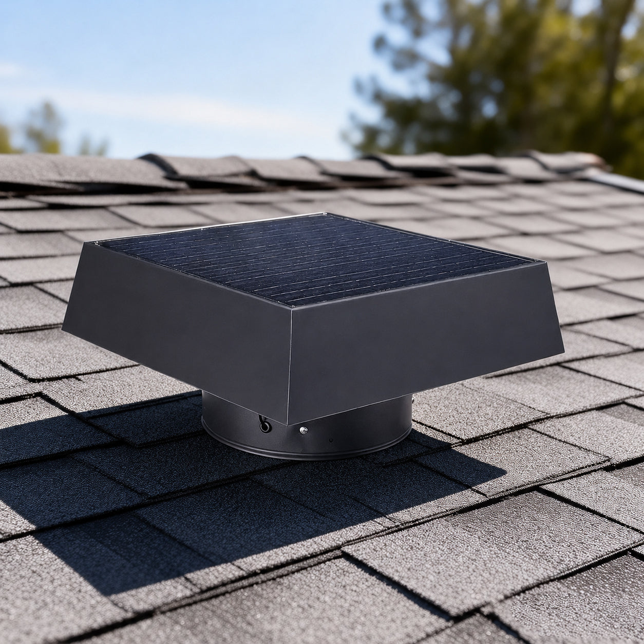 12" Flush Mount Trapezoid Solar Attic Vent