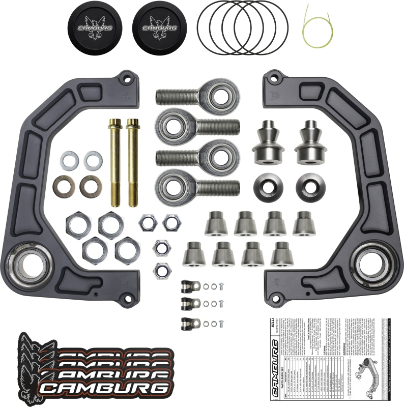 Camburg Toyota Tacoma 05-23 / 4-Runner 03-23 / FJ 07-14 KINETIK V2 Billet Uniball Upper Arms CAM-310184-GRY