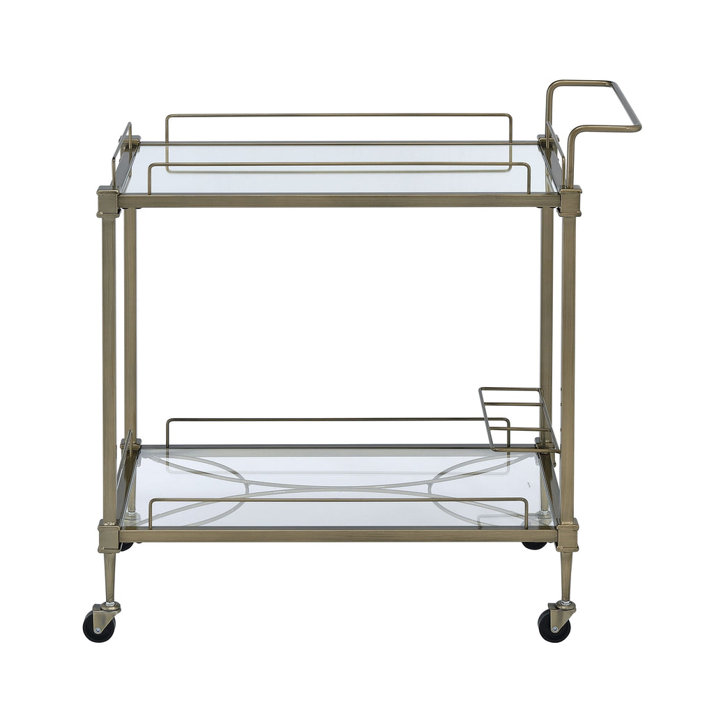 Aditya Mirrored & Antique Kitchen Cart