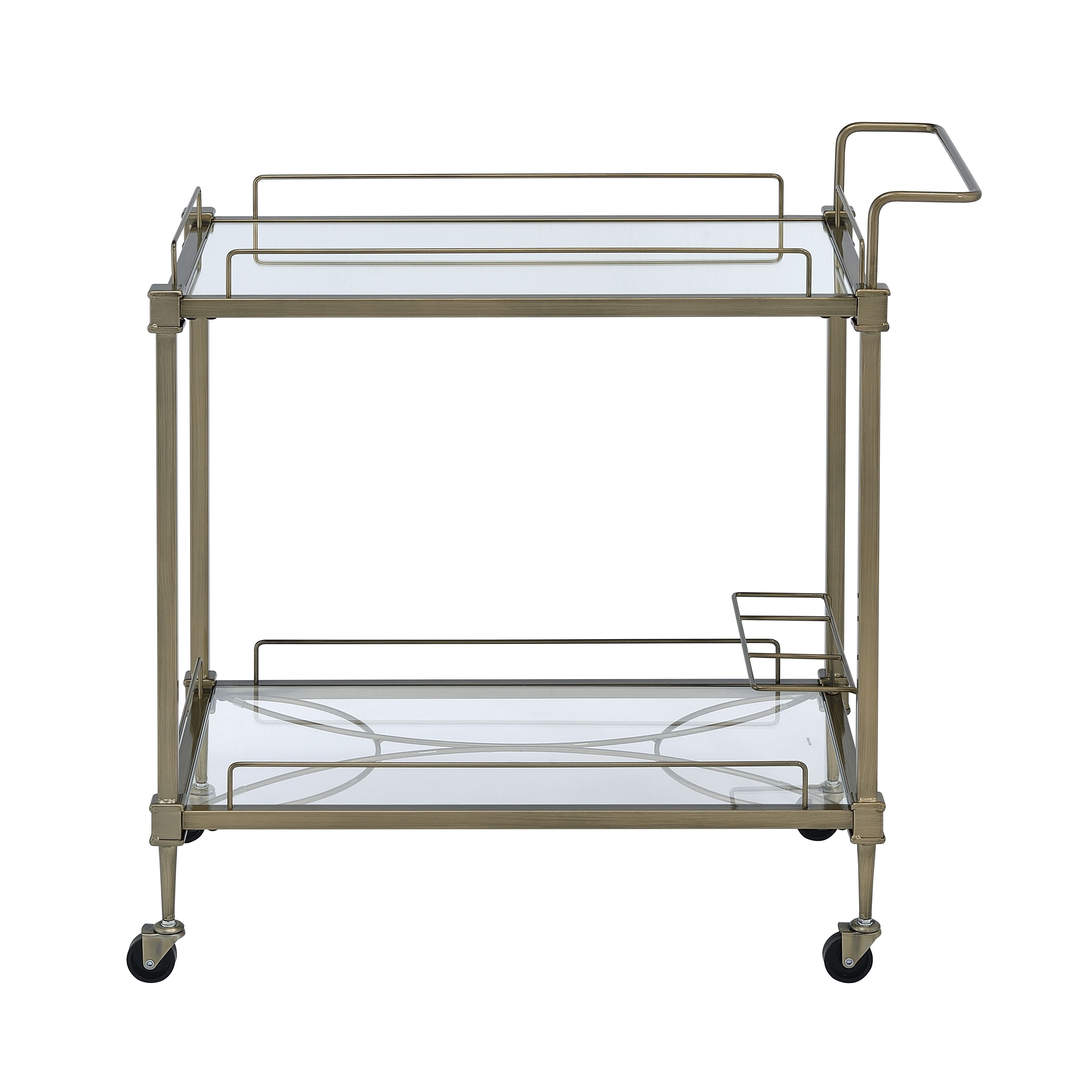 Aditya Mirrored & Antique Kitchen Cart