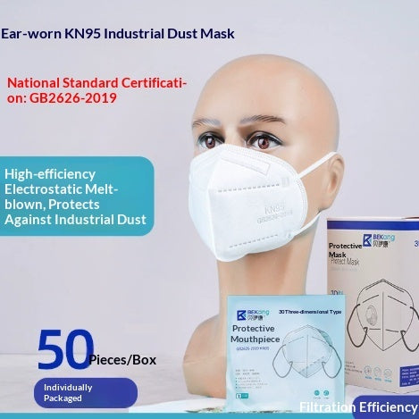Dust-proof Industrial grade KN95 Mask Individually Packaged With A Sponge Strip