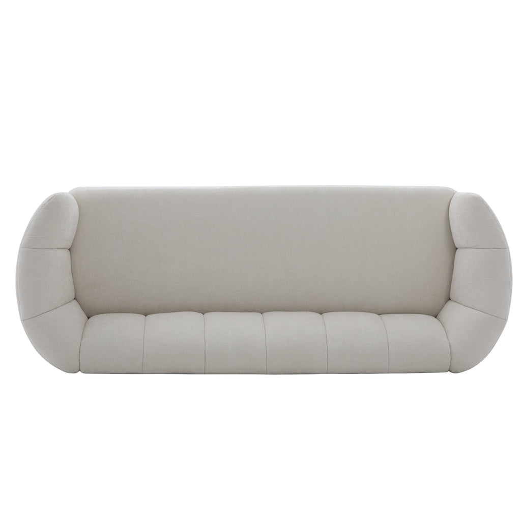 Mirelle 80 in. Modern Curved Chenille Sofa Couch