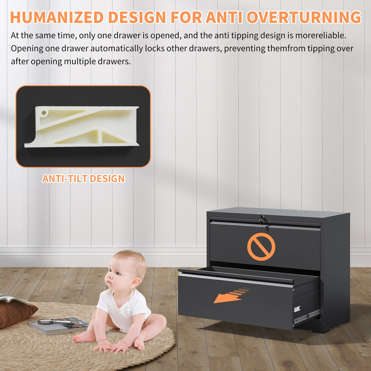 Lateral File Cabinet 2 Drawer