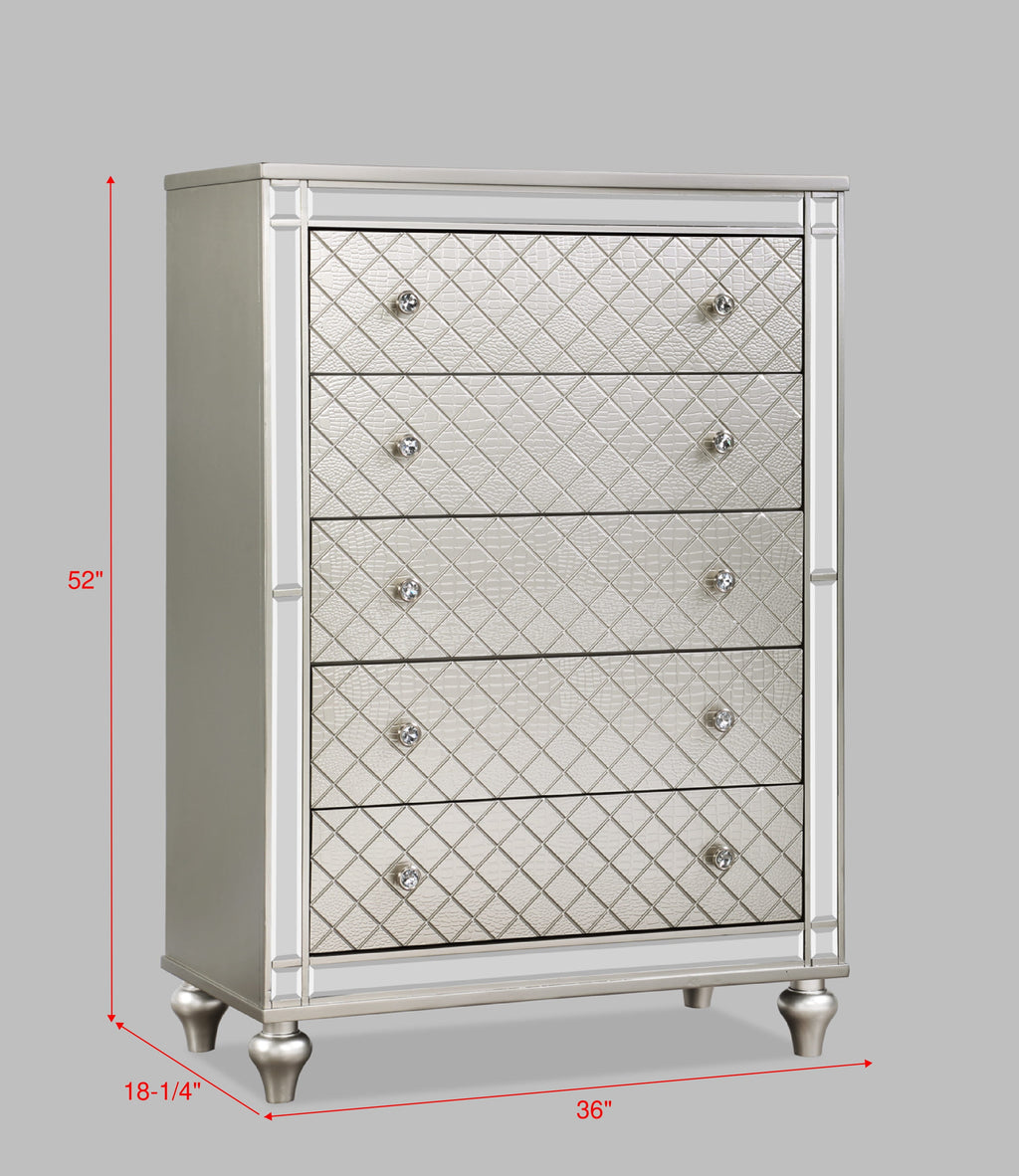 Glam 5-Drawer Bedroom Chest
