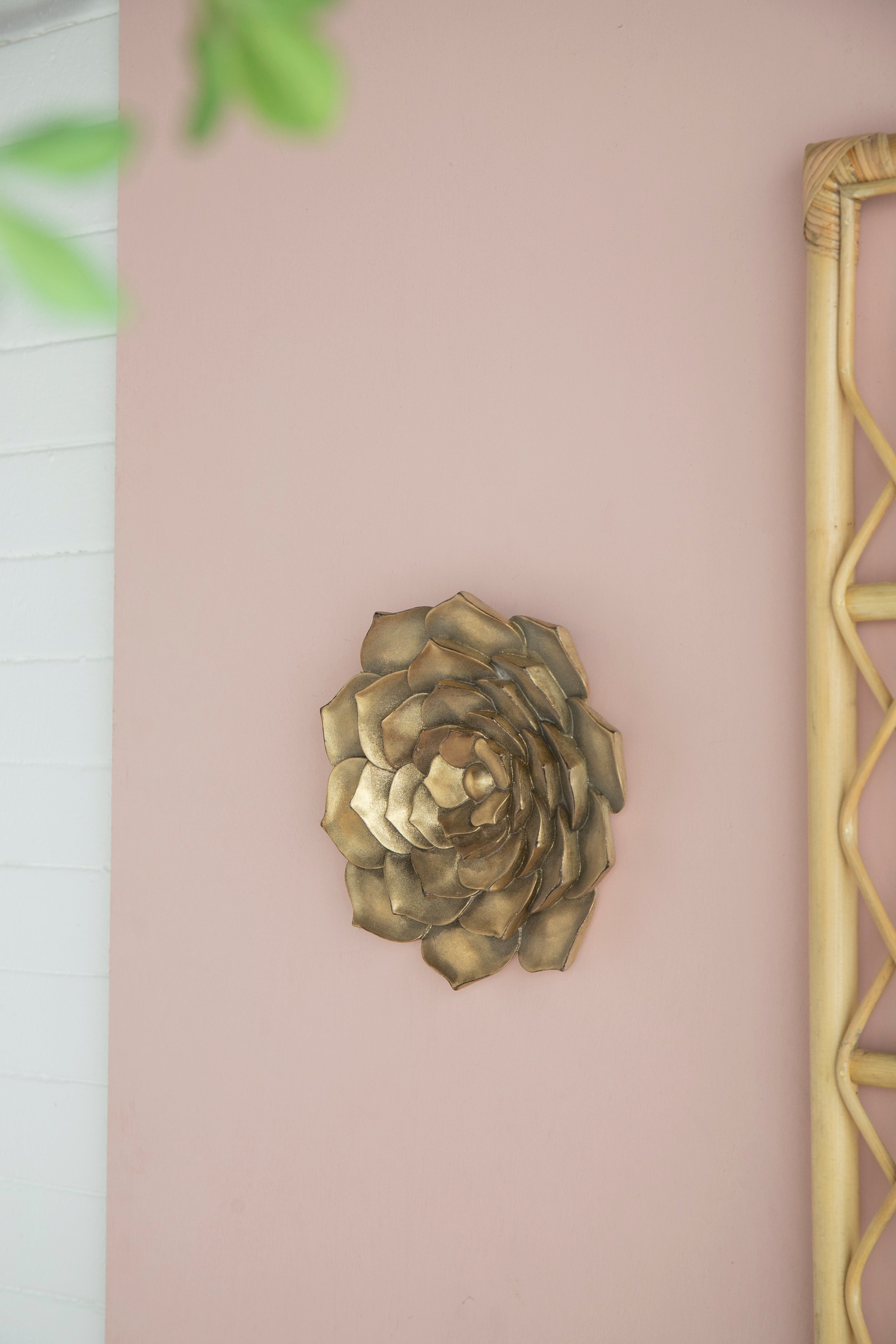 D10x1.4" Succulent Wall Plaque - 2 Piece