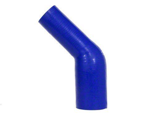 HPS 1/2" - 3/4" ID, Silicone 45 Degree Elbow Reducer Coupler Hose, High Temp 4-ply Reinforced, Blue, 13mm - 19mm ID