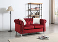 Stylish Burgundy Loveseat