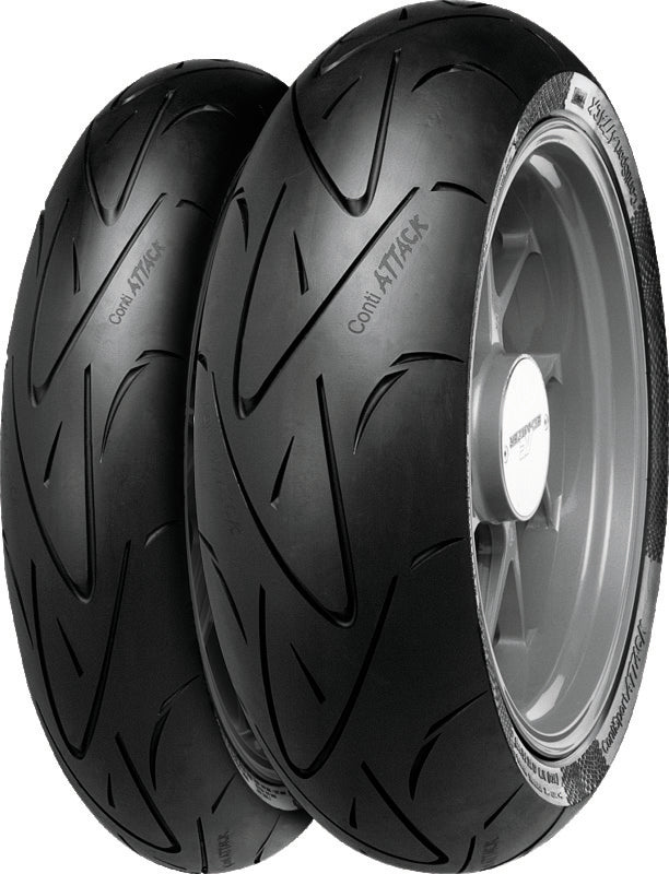 Continental Tire Continental ContiSportAttack Rear Tire - 190/55 ZR17 M/C 75(W) TL 02443950000