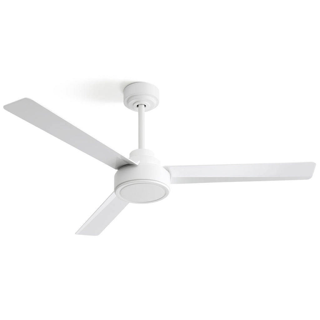 52" Ceiling Fan Without Light, 3 ABS Blades with Remote Control