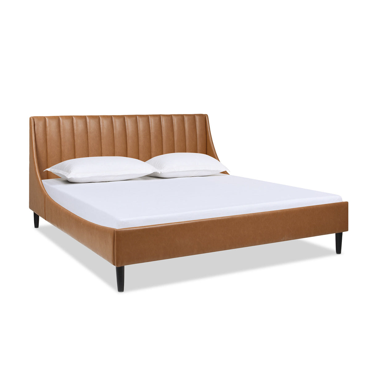 Aspen Vertical Tufted Headboard Platform Bed Set, King