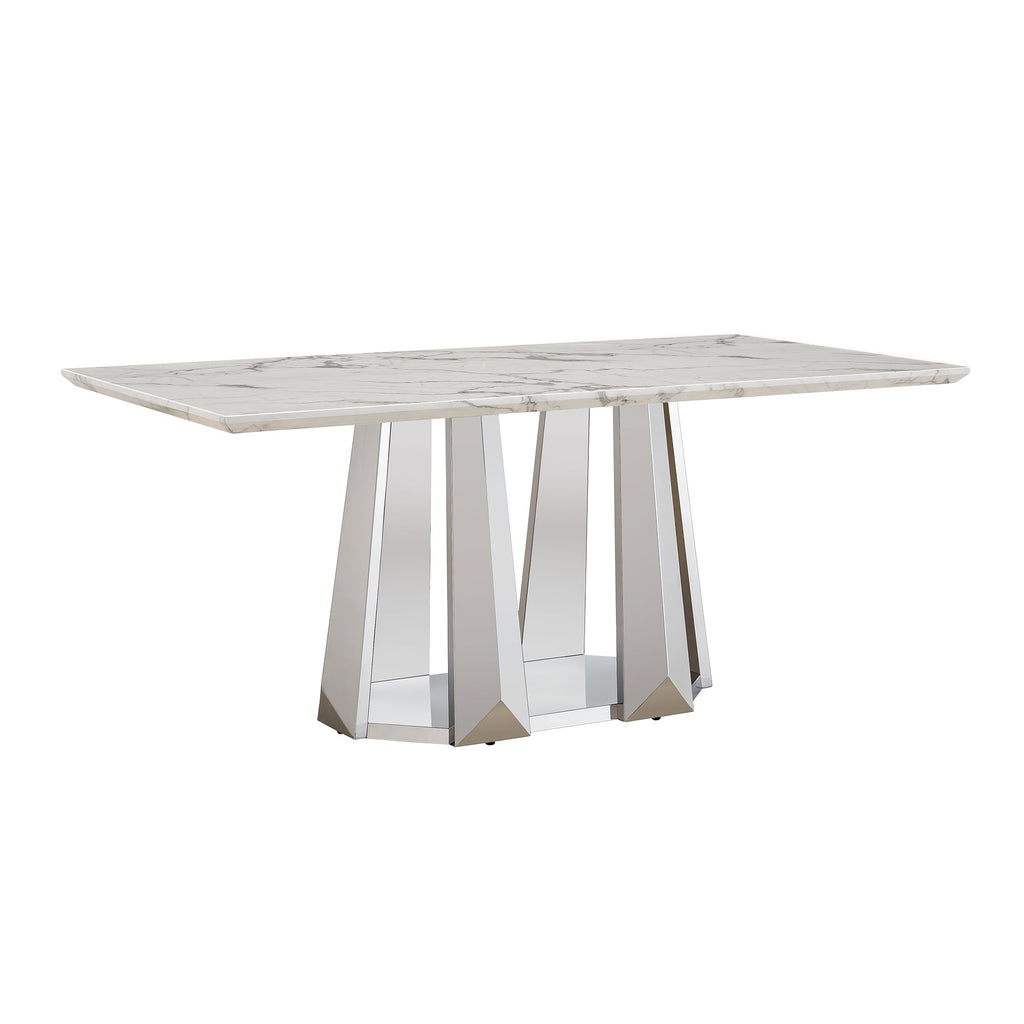 Marble Dining Table for 6 People