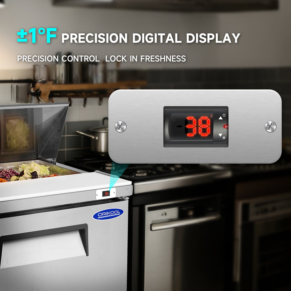 Orikool 48 IN Commercial Refrigerators Sandwich Prep Table