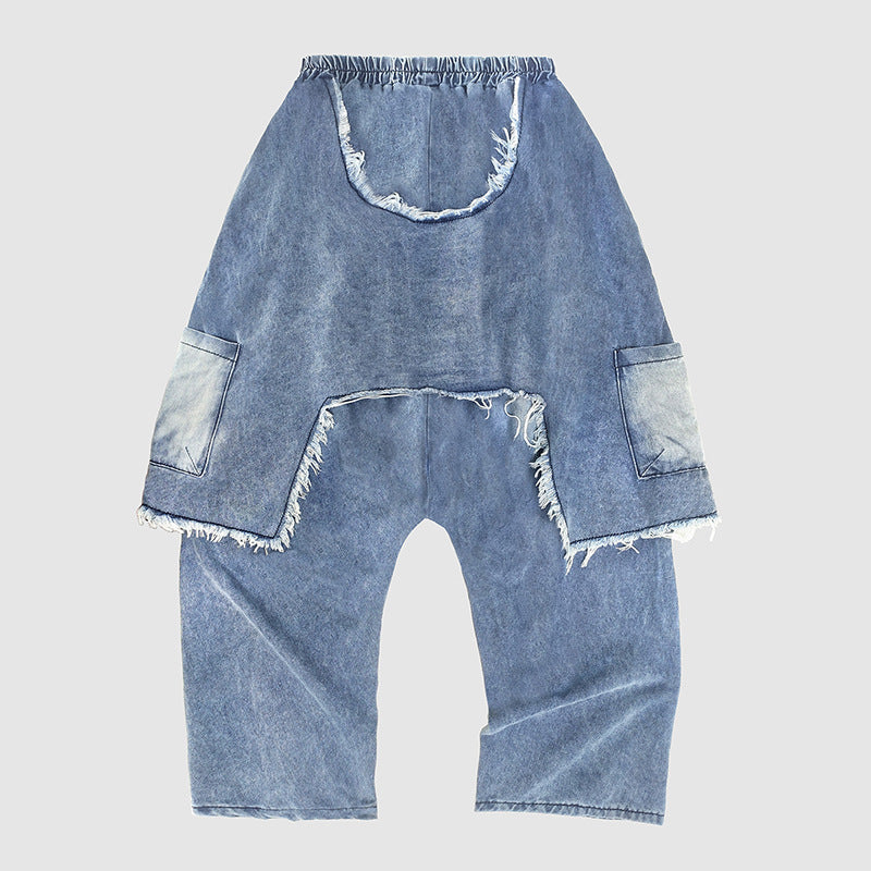 Trendy Personalized Distressed Brushed Ripped Jeans