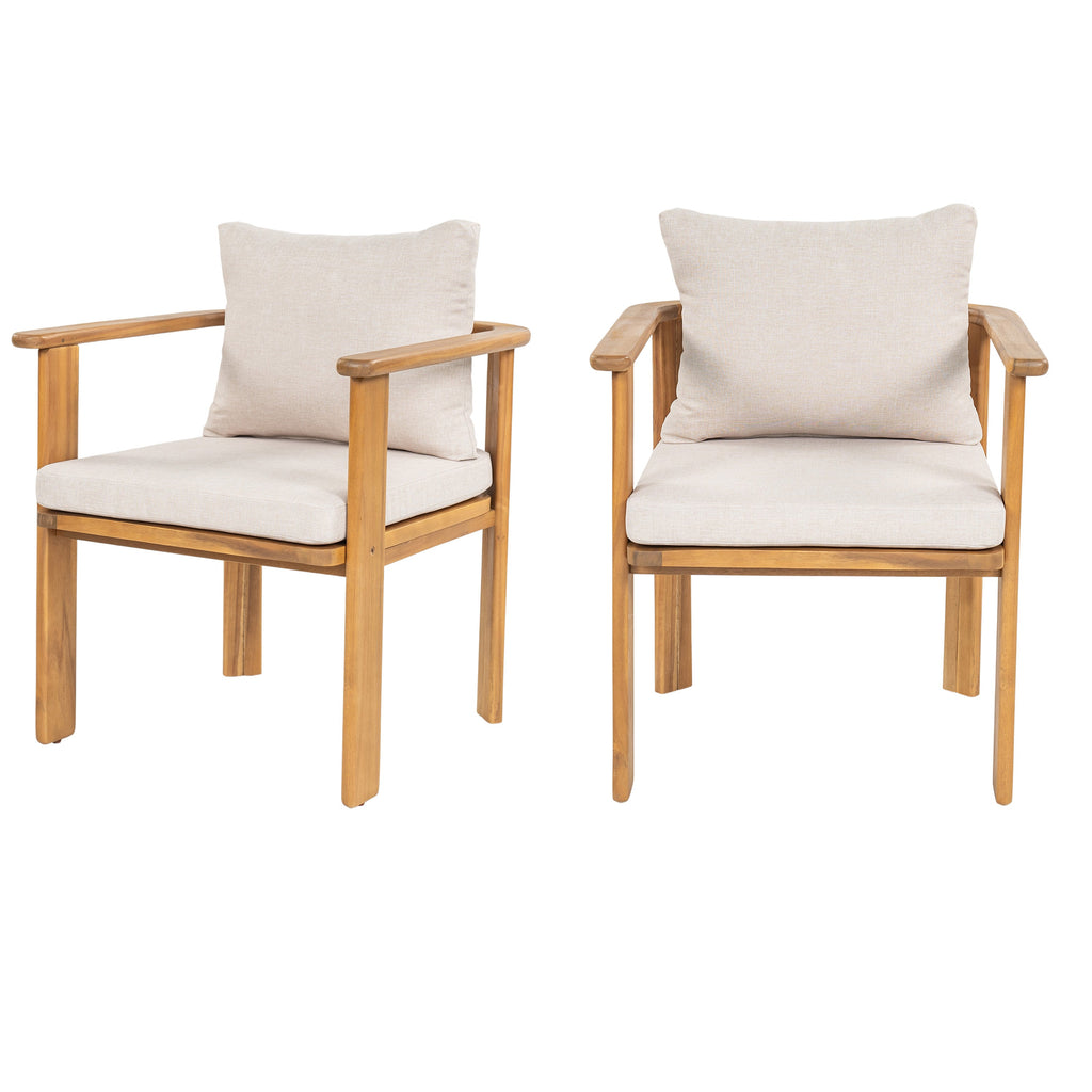 Kaja Outdoor Acacia Wood Dining Chair, Teak Finish