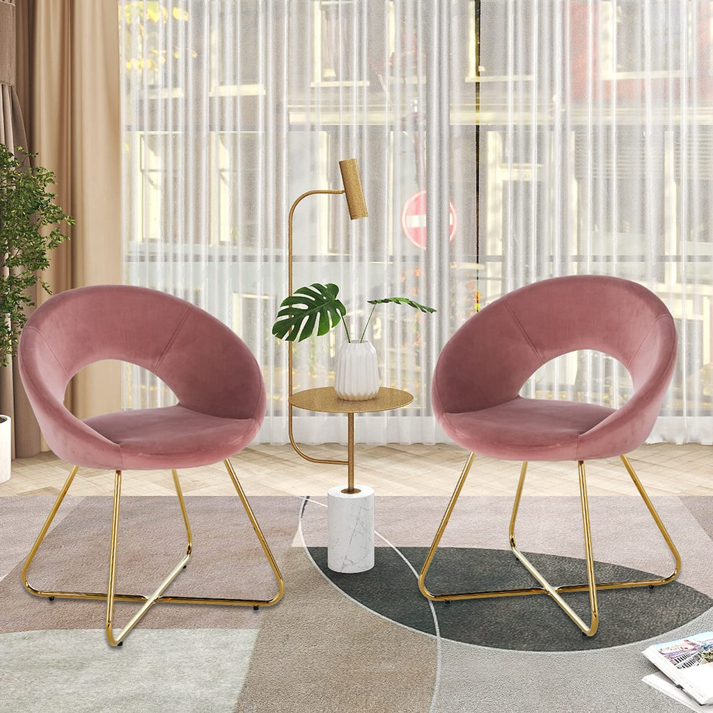 Modern Accent Velvet Chair Set of 2