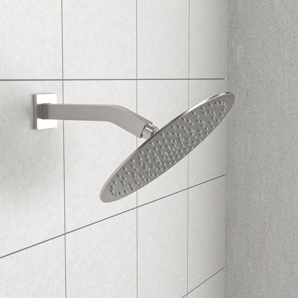 Brushed Nickel Shower Arm with Flange