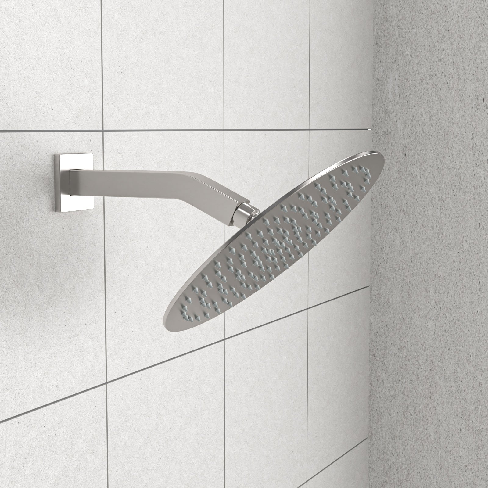 Brushed Nickel Shower Arm with Flange