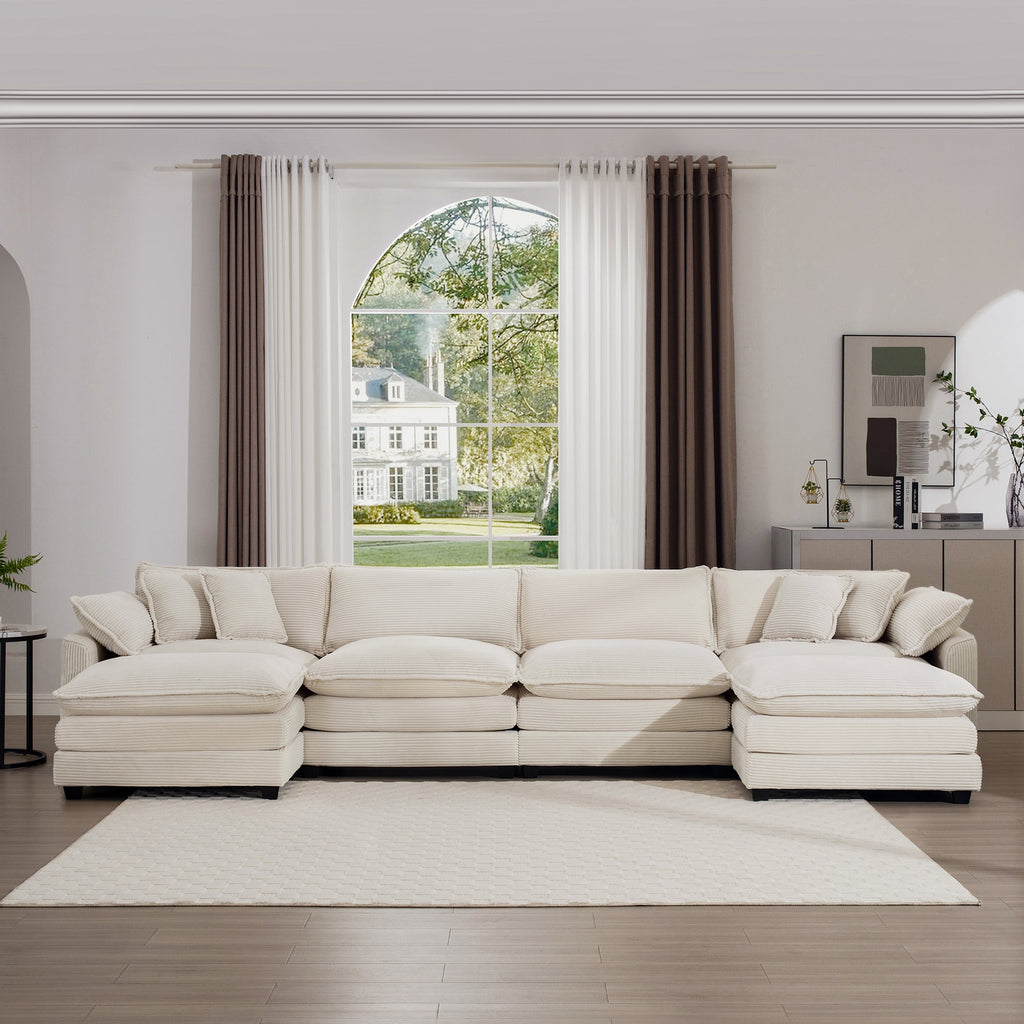 Cloud - Like Comfy Soft Upholstered 4 Seater Modular Sofa