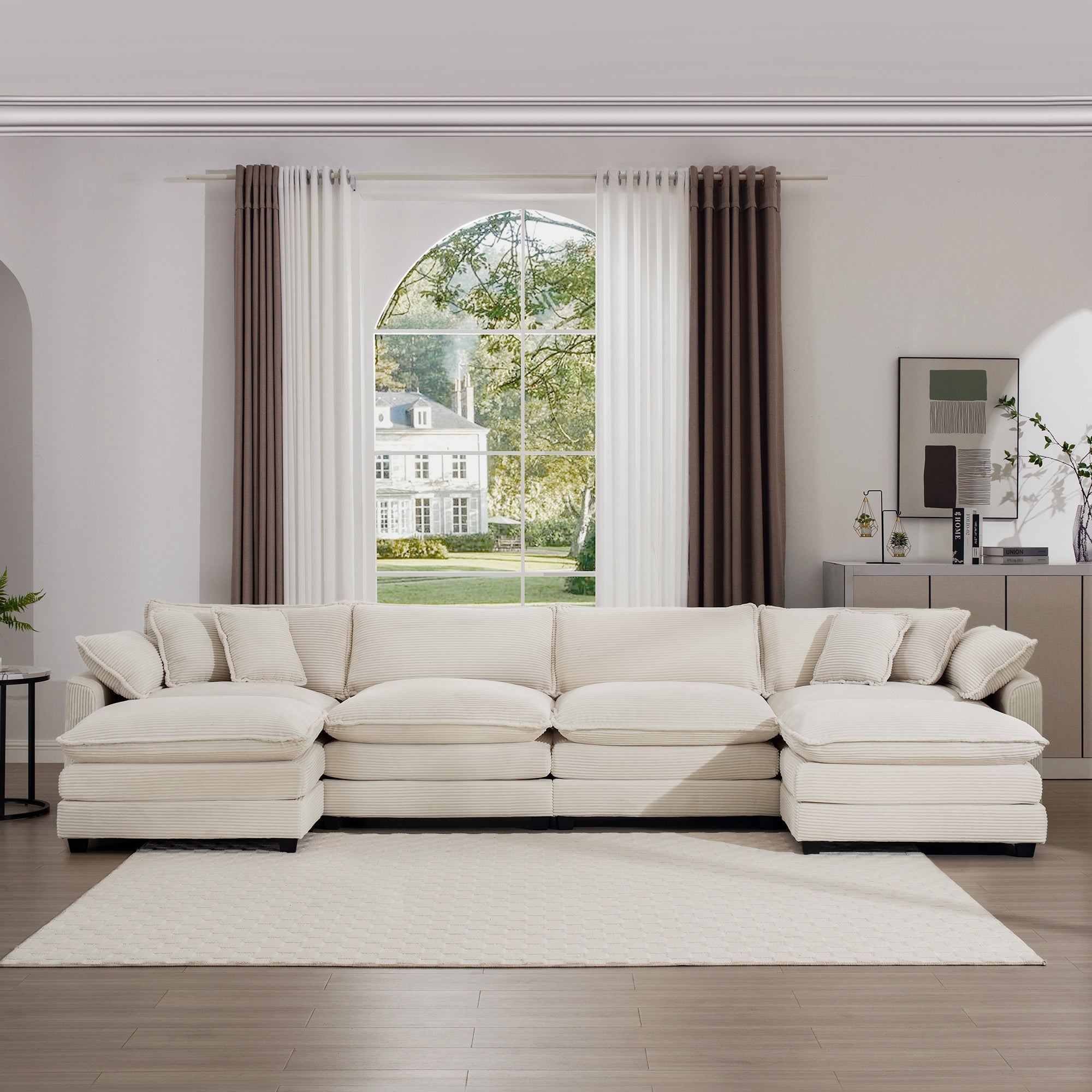 Cloud - Like Comfy Soft Upholstered 4 Seater Modular Sofa