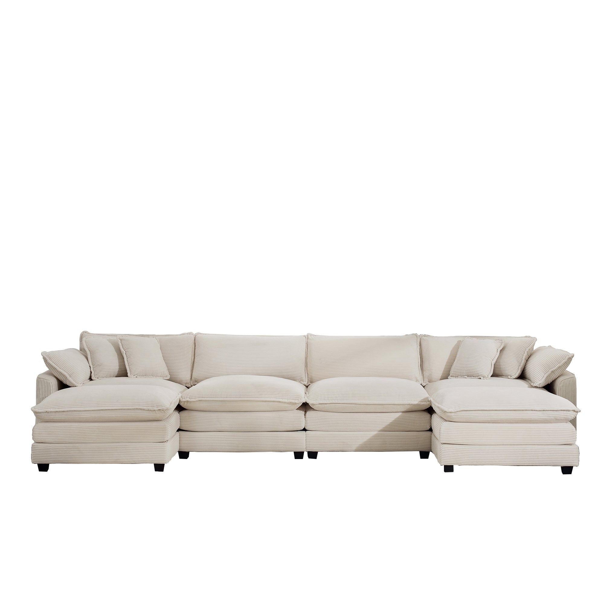 Cloud - Like Comfy Soft Upholstered 4 Seater Modular Sofa