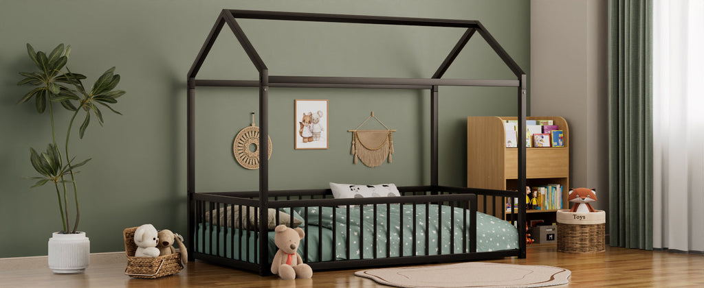 Twin Size Montessori Style Metal Floor Bed Frame