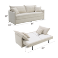 Elisea Beige Fabric Sleeper Sectional Sofa