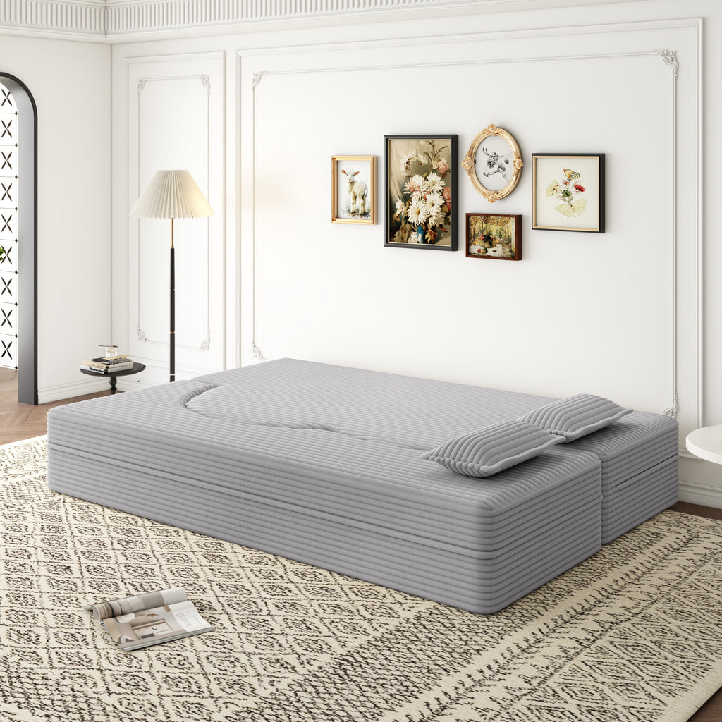 Modern Floor Sofa with 2 Pillows